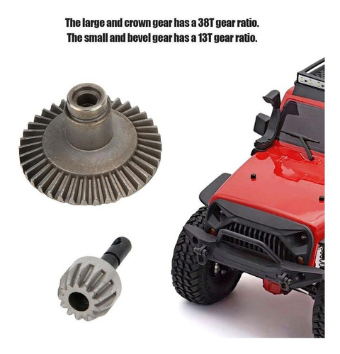 Rc Car 38t/13t Caja De Cambios De Acero Delantera Y Trasera