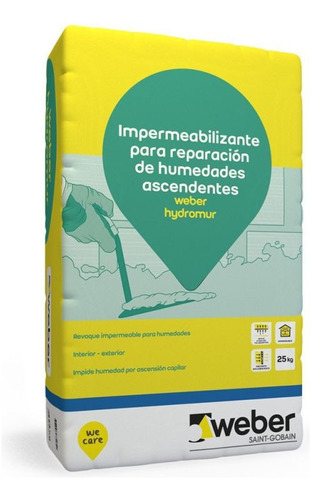 Weber Hydromur Impermeabilizante Reparación Humedad 25 Kg.