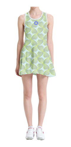 Imagem 3 de 6 de Vestido Beach Tennis C/ Shorts Azul Verde Beachwear