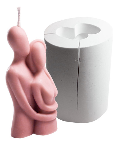 Forma De Silicone Casal Se Abraçando Vela - Grande