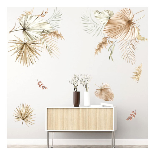 Pegatinas Bohemias De Hojas De Palma Para Pared Decalmile