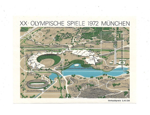 Deutsche Bundespost Olímpicos Munich´72 Serie 580/3 Hb      