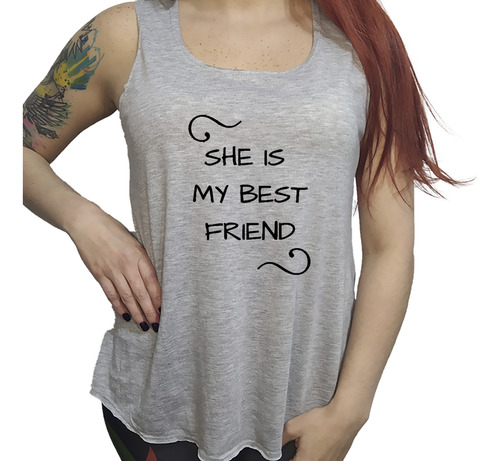 Musculosa Ac Dama She Is My Best Friend Amistad Love M2