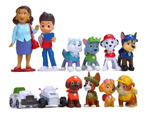 Figuras Paw Patrol Patrulla Canina Set X 12 Unidades