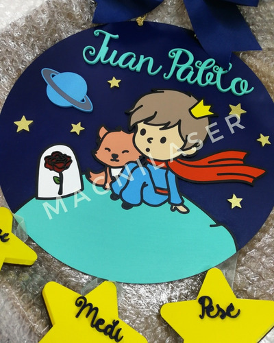 Imagen 1 de 4 de Letrero Para Puerta De Hospital Personalizado El Principito