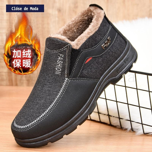 Botas De Nieve Para Hombre Con Zapatos Holgados De Felpa