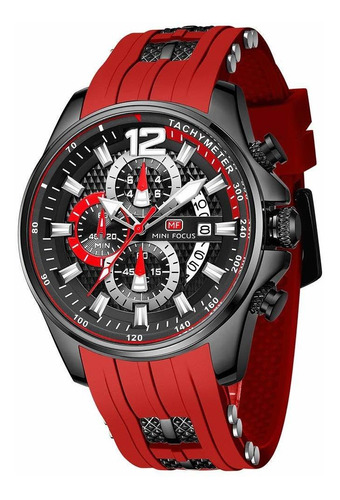 Reloj Hombre Mini Focus Mf0350g Cuarzo Pulso Rojo En