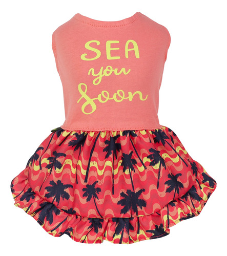 Fitwarm Sea You Soon - Vestido Hawaiano Con Volantes Para Pe