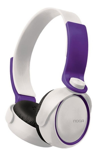 Auriculares Gamer Noga Ng-904 Blanco Y Violeta Stereo Color Blanco/Violeta