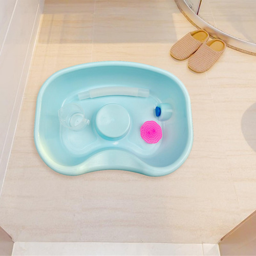 Lavabo De Champú Junto A La Cama Bandeja Para Lavar Verde