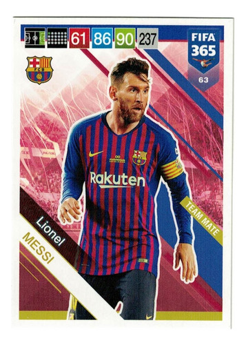 Carta Lionel Messi Team Mate Adrenalyn Xl Fifa 365 - 2019 