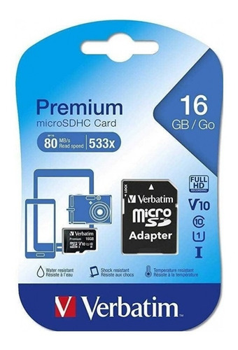 Imagen 1 de 3 de Tarjeta De Memoria Verbatim Premium Sd 64gb Original Ade