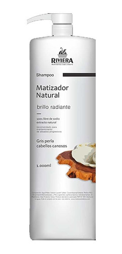 Shampoo Riviera Gris Perla 1lt Sin Sal