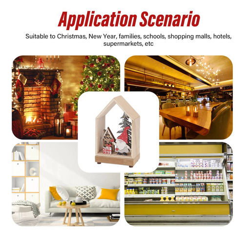 Adorno Navideño De Escritorio Para Decoración De Casas, Luz