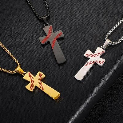 Liveliwithmin Collar Con Cruz De Béisbol Para Hombres, De De