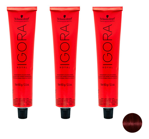 Schwarzkopf Igora Royal Kit X3 Tintura Pelo Tono 4.88 X 60gr