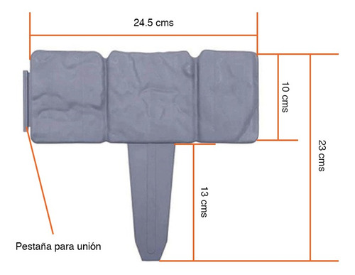 Imagen 3 de 7 de Borde Jardín Valla Estacas Diseño Piedras Adoquin X 5