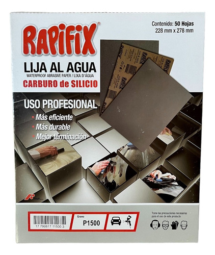 Lija Al Agua Grano 1500 -rapifix- Pack 10 Unidades