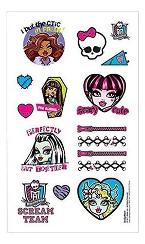 16 Tattos Temporales  Diseño De Monster High (2 X 1 3/4''.)