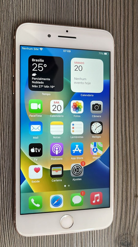iPhone 8 Plus 64 Gb Branco / Lateral Rosé Com Defeito