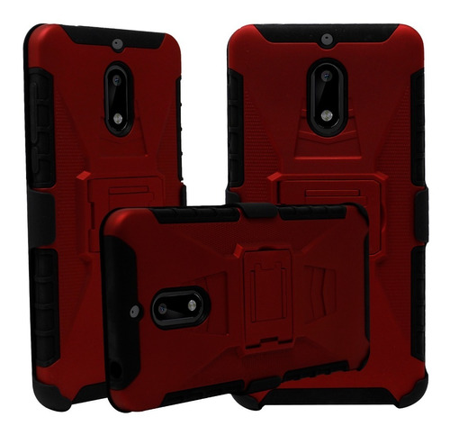 Funda Clip 3 En 1 Host Para Nokia 6 Ta-1039 Case Uso Rudo