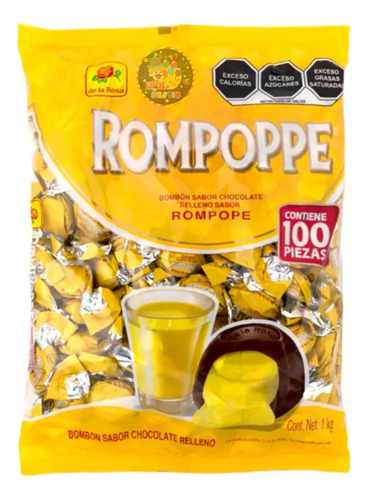 De La Rosa Chocolates Rompoppe Relleno Rompope 100 Piezas