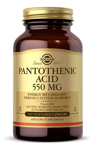 Solgar Ácido Pantoténico 550mg