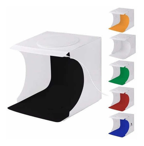 Estudio Fotográfico Mini Plegable Caja De Luz Led + Fondos