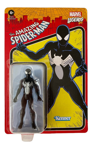 Spiderman Traje Negro Alienigena Marvel Legends Kenner Retro