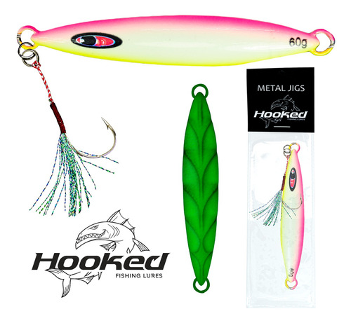 Señuelo Jig Dragon 60g Brilla Glow Jigging Currican Pesca