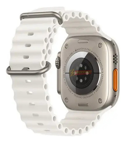Pulseira Relogio Smartwatch 8 Ultra Hw8 W68 49 45 44 42mm Cor Branco