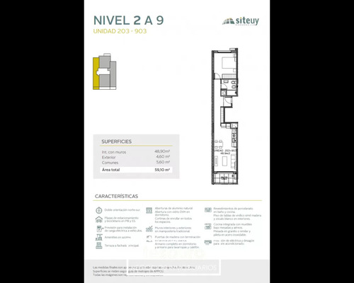 Venta Apartamento 1 Dormitorio - Tristan Narvaja