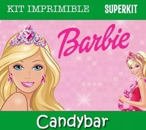 Kit Imprimible Barbie - Candy Bar