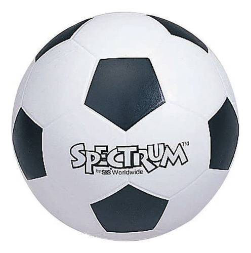 Spectrum - Balón De Fútbol De Goma, Tamaño 5, Tamaño. Color Negro/blanco