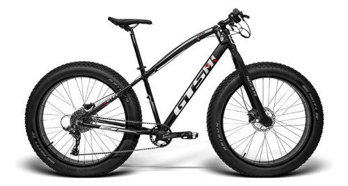 Bicicleta Fat Bike Aro 26 Freio Hidráulico 9v Gts Trail Cor Preto-branco Tamanho Do Quadro 17