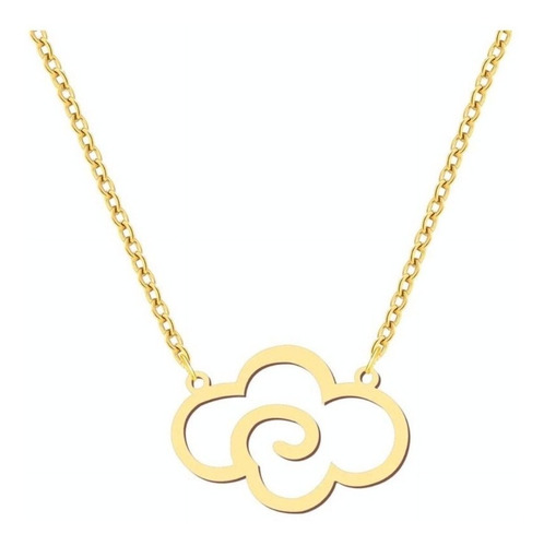 Collar Para Mujer Nube Joya Plata Enchapada Oro 18k