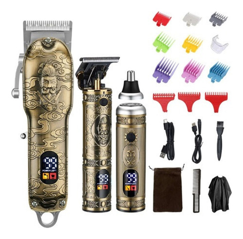 F Kit De Máquina Cortadora De Cabello Profesional