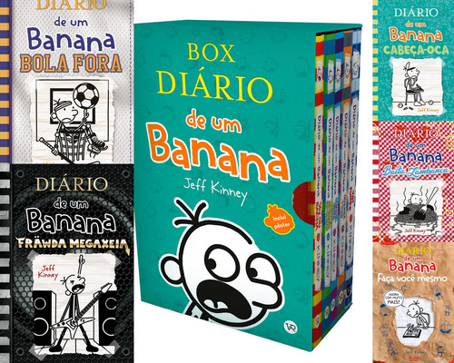 Box Diário De Um Banana - 5 Volumes ( 11 Ao 15 ) 16 17 18 19 + Faça Você Mesmo, De Jeff Kenney. Diário De Um Banana Editorial V&r, Capa Mole Em Português, 2024