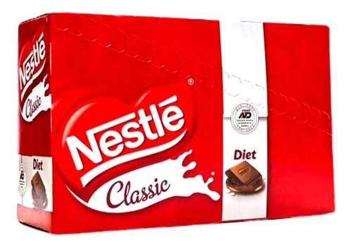 Chocolate Classic Diet Zero Açúcar Nestlé - 1cx C/ 22un