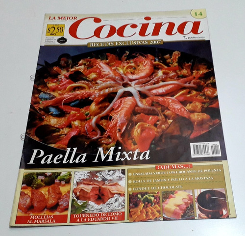 Revista La Mejor Cocina Paella Mixta Año 2007 Número 14