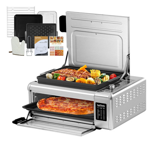 Combo Horno De Pizza Y Freidora De Aire Digital 10 En 1