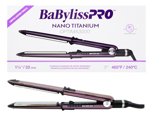 Babyliss Planchita Plancha Optima 3000 Purple Bivoltaje 6c