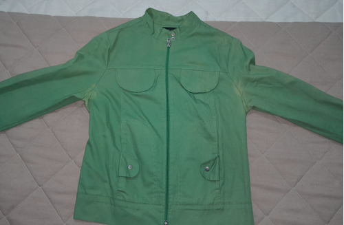 Campera Verde Inversa Algodon Talle 3