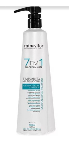 7 Em 1 Bb Cream Hair Multifuncional 500ml Minasflor Original