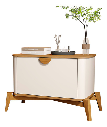 Mesa De Cabeceira Buriti Quarto Off White Nature Jb Bechara