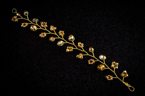 Tocado Tiara Diadema Novia Xv Años Comunión Bautizo Rosa