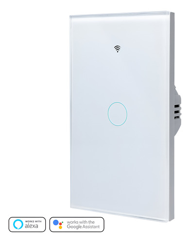 Interruptor Inteligente Smart 1 Tecla Touch Wifi Tuya Branco