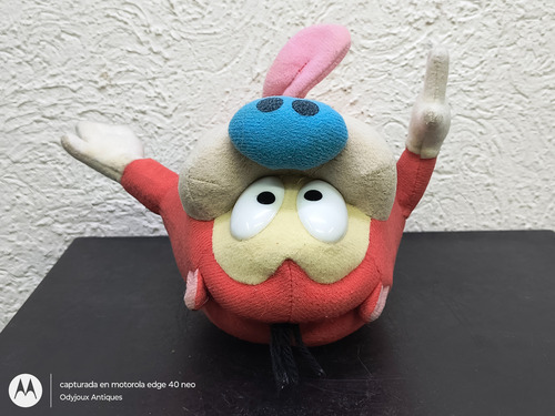Peluche Ren & Stimpy Nickelodeon Mattel 1992 Retro Original Naranja Oscuro (Usado)