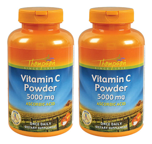 Thompson Polvo De Vitamina C | 5000 Mg | Cido Ascrbico 100%