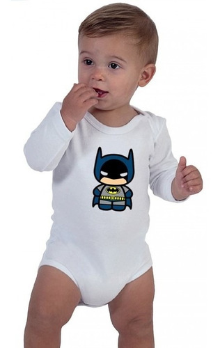 Body Bebe Batman Boy Manga Larga